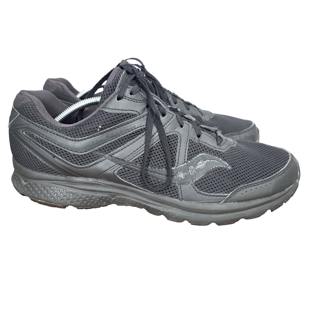 Saucony Grid Cohesion 11 Running Shoes Mens 13 Wide‎ Black Athletic S-20421-4